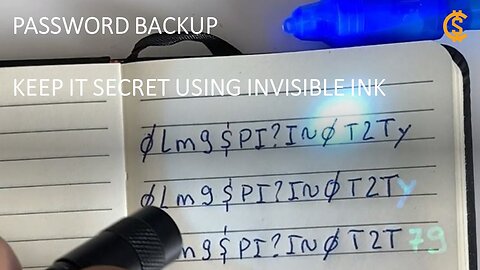 How to Use Invisible Ink to Keep your Passwords Backups Safe