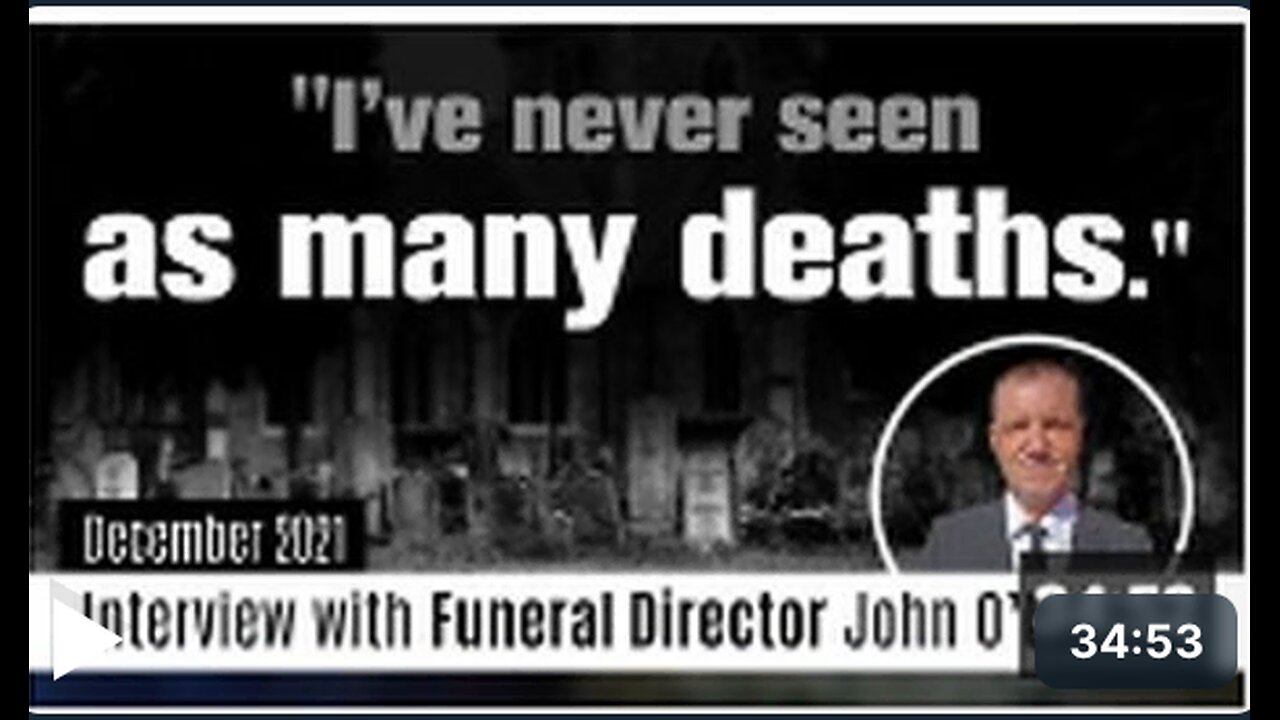 Funeral director John O'Looney of the United Kingdom: “I've never seen so many deaths....”