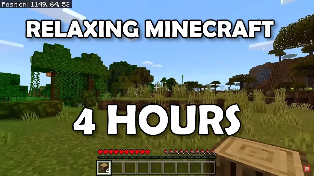 Relaxing Minecraft (Relax, Sleep, Work, Study) [No Commentary - No Ads]