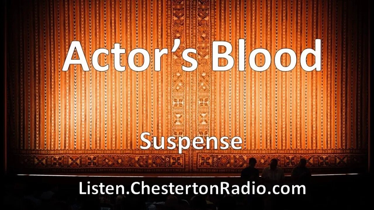 Actor's Blood - Frederic March - Ben Hecht - Suspense