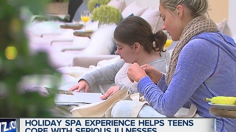 Holiday spa experience helps teens cope with serious illnesses