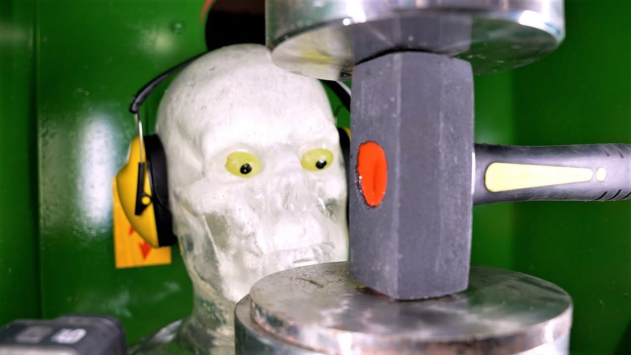 Hydraulic Press Accidents Vs. Ballistic Head