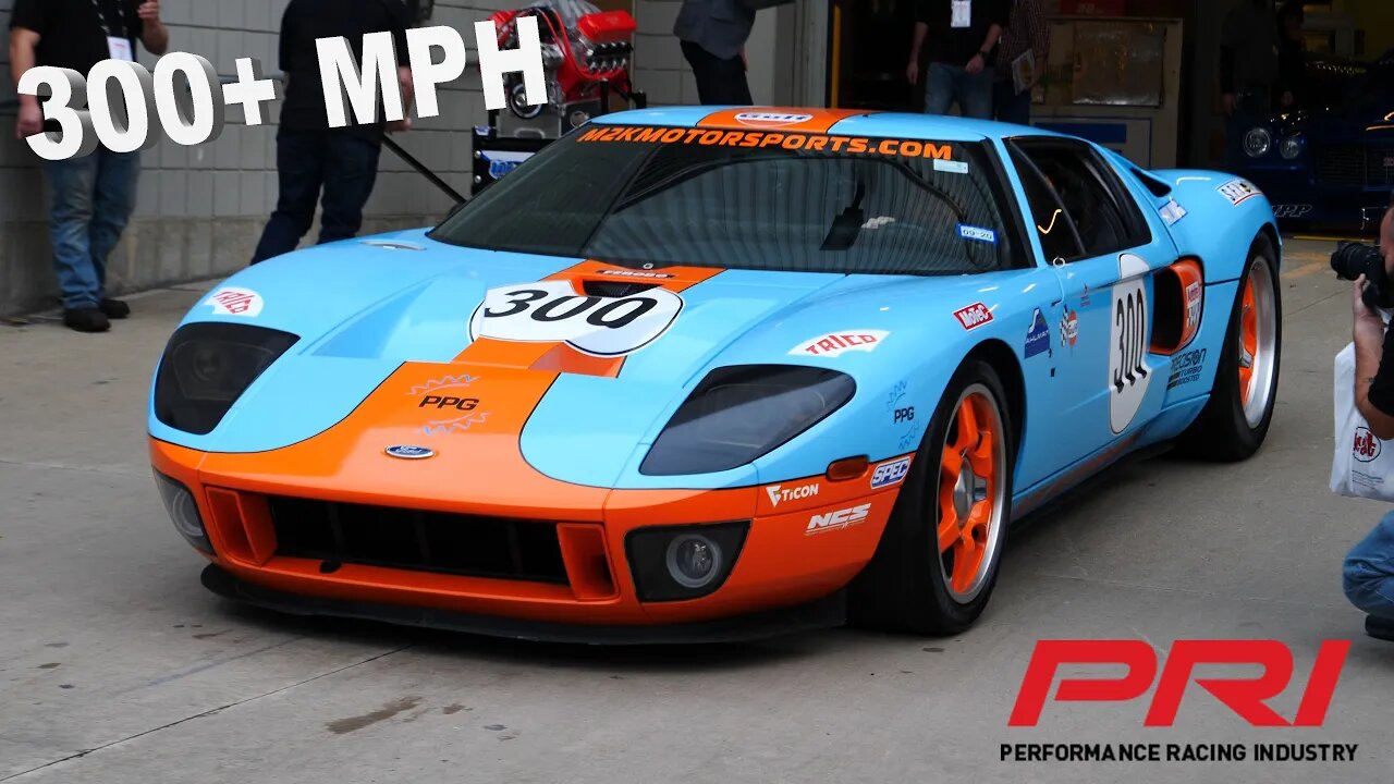 300 MPH Record Breaking Ford GT Supercar Leaving PRI 2019 (Performance Racing Industry) Indianapolis