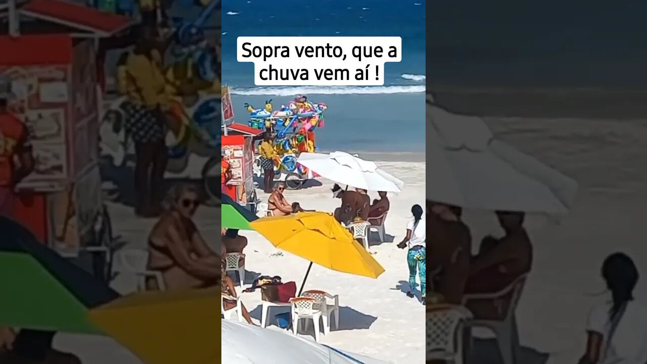 Cabo Frio, RJ [ Praia do Forte] Sopra vento! A chuva vem aí! #shorts