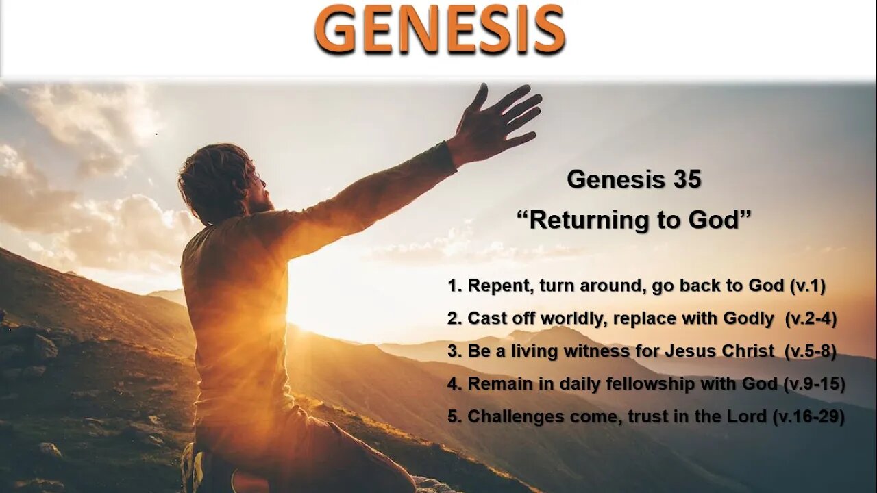 Genesis 35 “Returning to God” - Calvary Chapel Fergus Falls