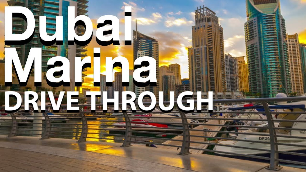 Dubai Marina Drive | 4K | Dubai Tourist Attraction