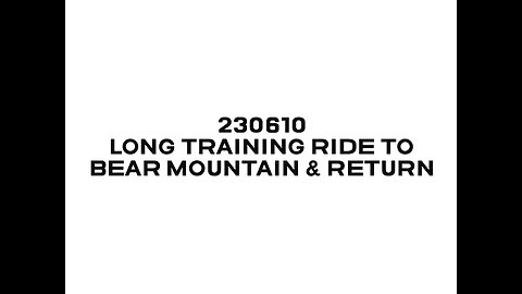 135 mile cycling trip to Bear Mountain & return