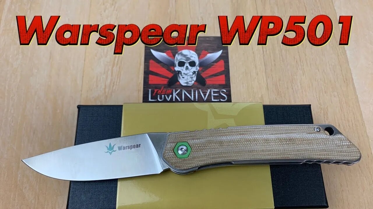 Warspear WP501T Budget Front Flipper / includes disassembly/ Micarta & 14C28N steel at under $35 !