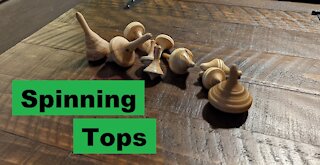 Woodturning Stocking Stuffers - Spinning Tops (A couple of fails) - Let's Figure This Out
