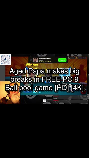 Aged Gent makes big breaks in FREE Miniclip 9 ball pool in 4K 🎱🎱🎱 8 Ball Pool 🎱🎱🎱