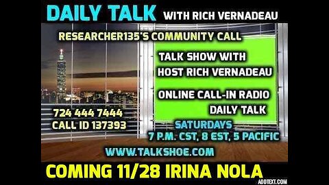 IRINA NOLA Past Life Regression Hypnotherapist DAILY TALK Show 11/28/15 Part 2