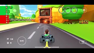 Mario Kart Tour - N64 Luigi Raceway Gameplay (Mario vs. Luigi Tour New Course)