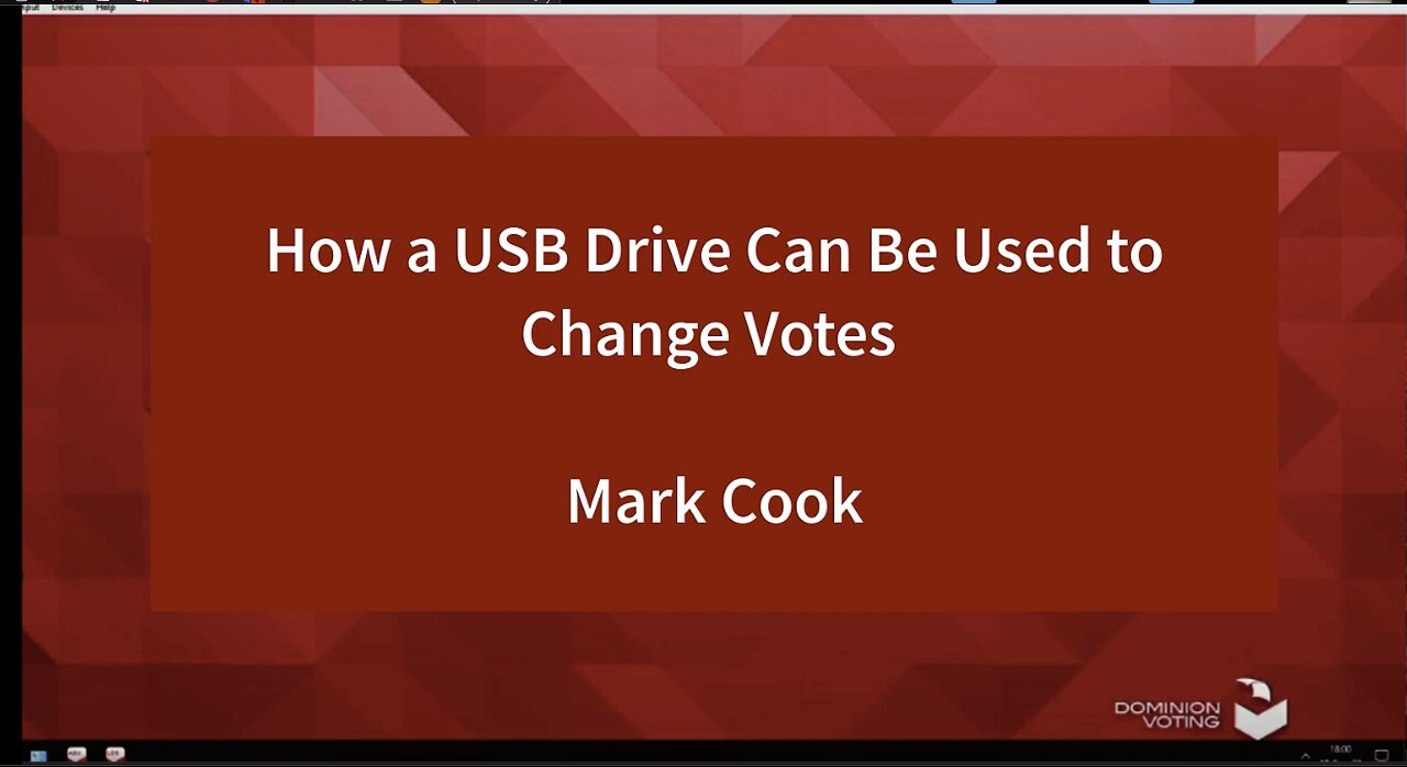 How a USB Drive can be used to change votes – Mark Cook