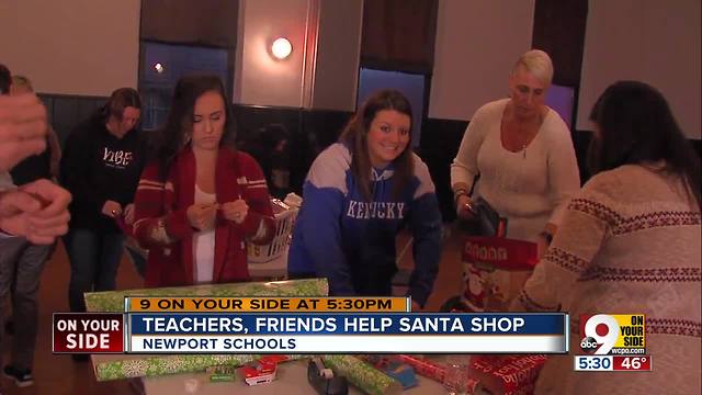 Newport teachers team up to buy Christmas gifts for homeless students