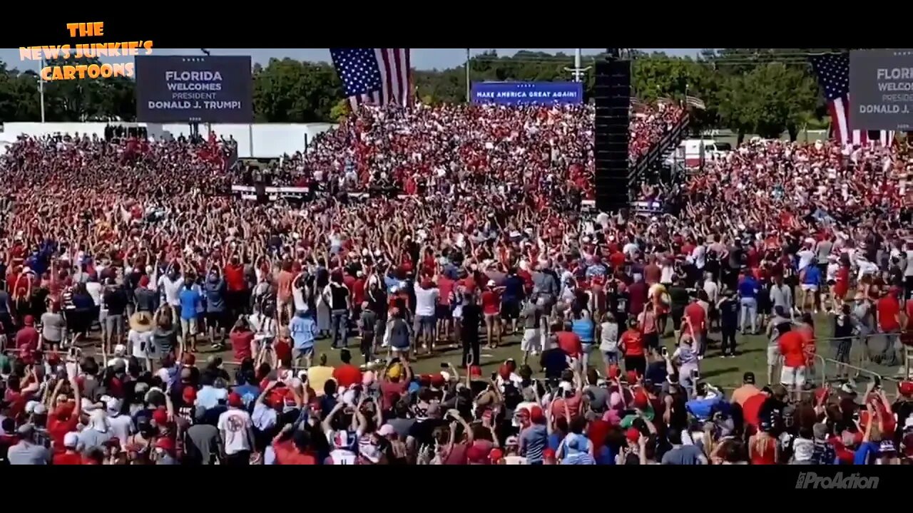 Trump Rally Crowd in Tampa, Florida.