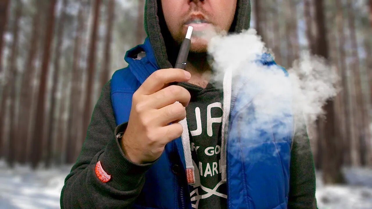 🚬 SMOKE IQOS 3 DUO IN WINTER IN THE FOREST [ Smoking ASMR ]