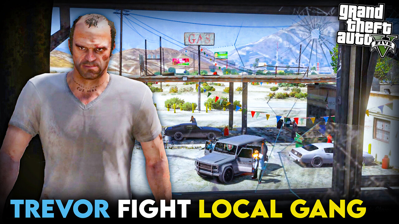 TREVOR FIGHT LOCAL GANG I GTAV GAMEEPLAY