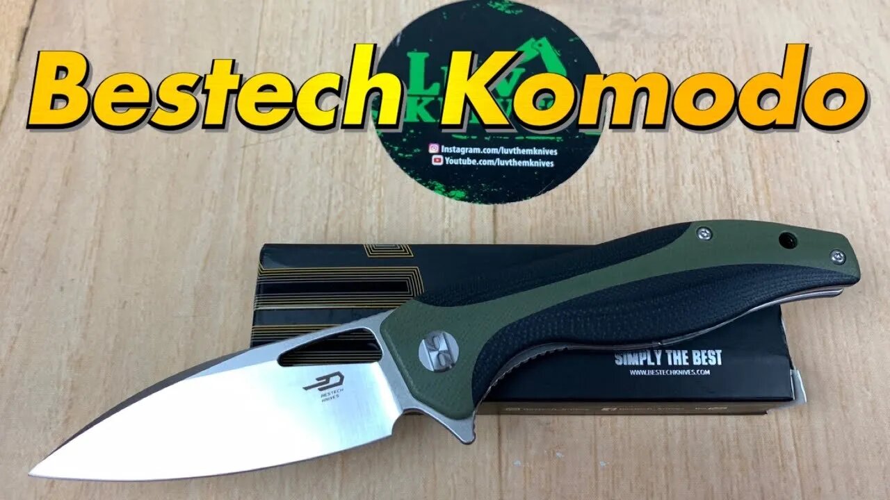 Bestech BG26 Komodo/includes disassembly/ another green g10 budget offering from Bestech