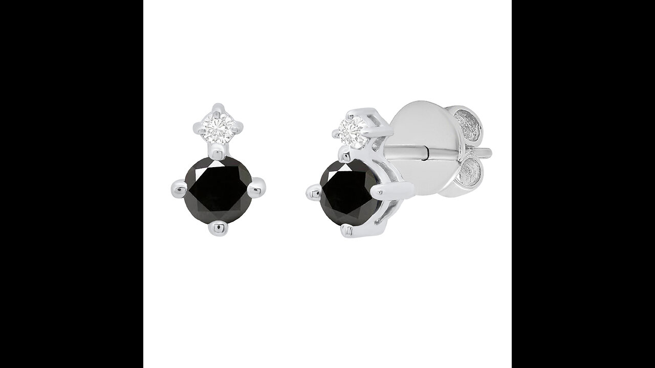 Dazzlingrock Collection Round White Diamond Elegant Unisex Studs Crafted in 925 Sterling Silver...