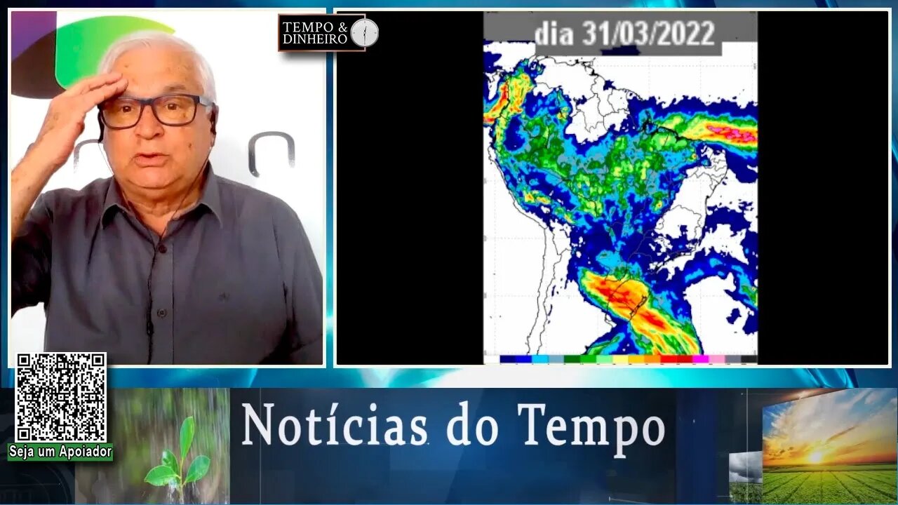 Previsão do tempo com alerta de chuvas fortes e chegada do frio