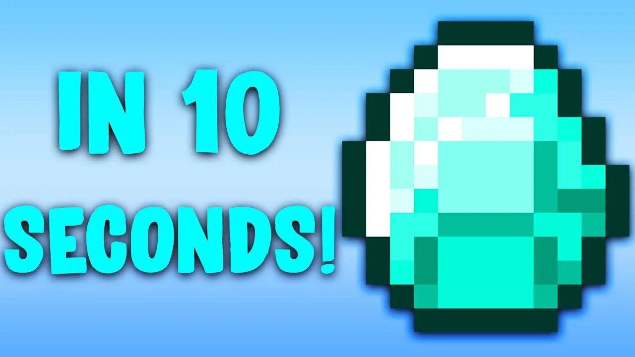 How To Get Diamonds In 10 Seconds In Minecraft