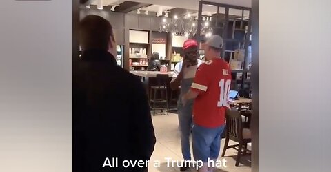 White Liberals Assaults Black Man for Wearing Trump Hat