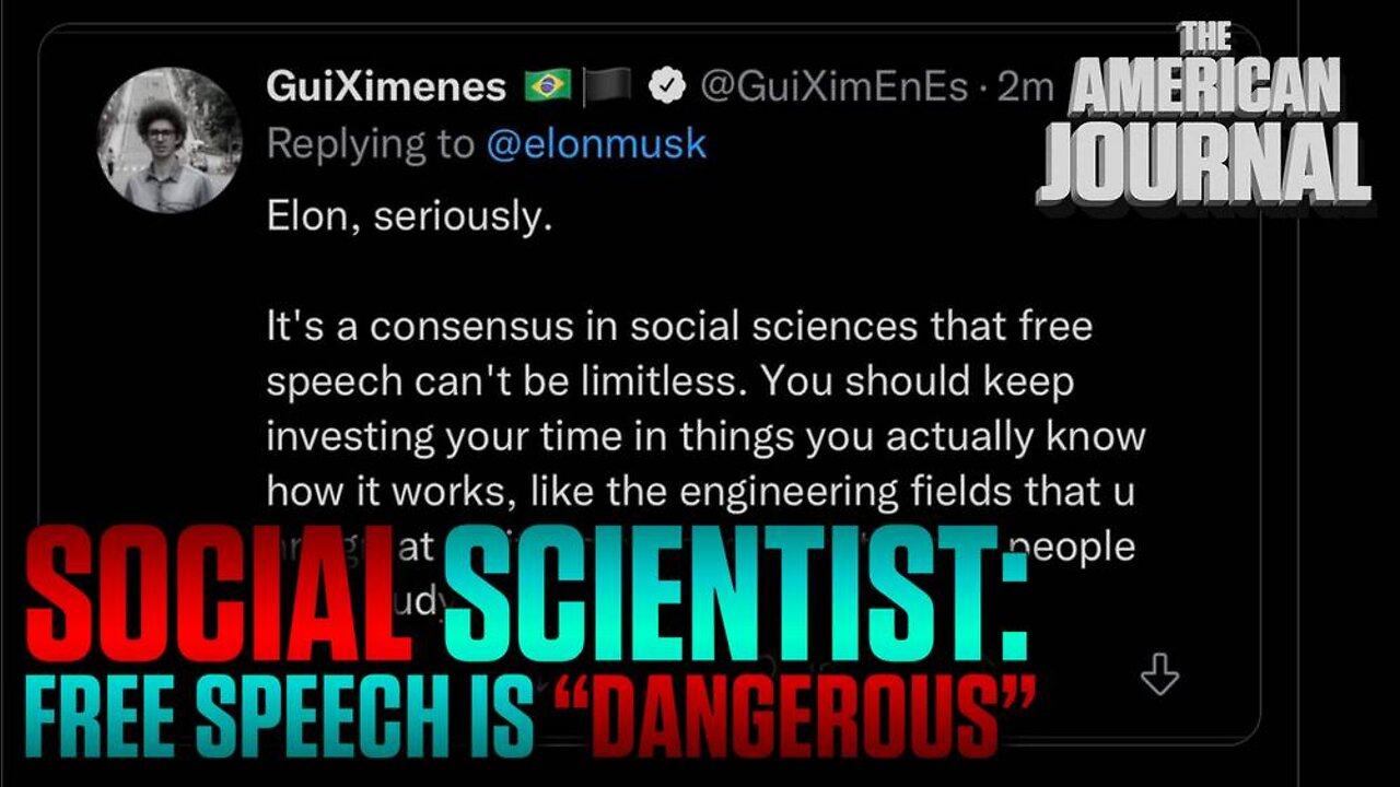 Scientist Claims There Is A “Consensus In Social Sciences” That “Free Speech” Is Dangerous