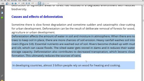 Zoom Online Class 8th Biology Lec 2 deforestation