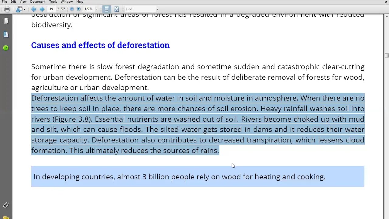 Zoom Online Class 8th Biology Lec 2 deforestation