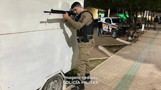 São José do Jacuri: Policias Militares realizam treinamento simulado de explosão a Caixa Eletrônico.