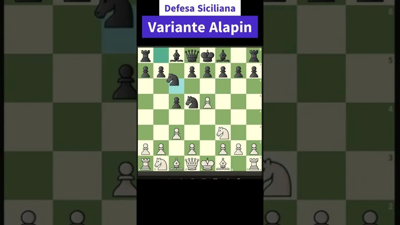 ATAQUE SUPER AGRESSIVO DEFESA SICILIANA VARIANTE ALAPIN #Shorts #Xadrez #Chess