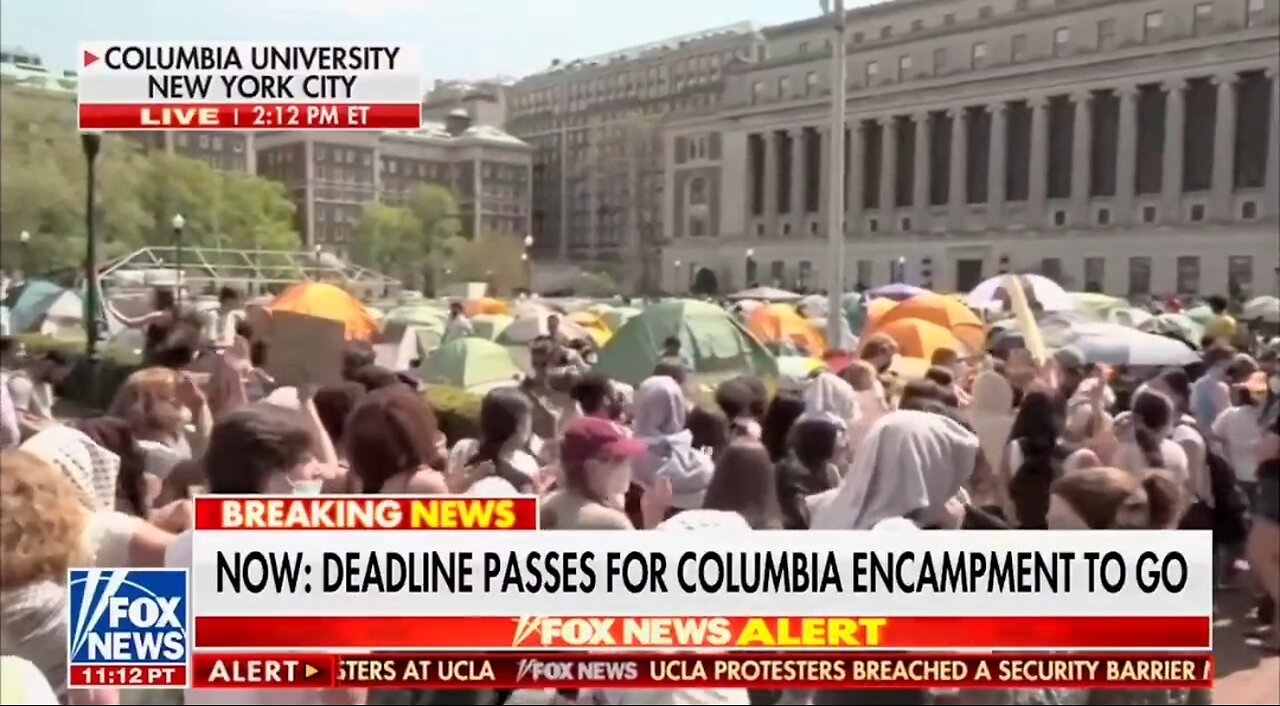 Columbia University Does Nothing As Deadline Passes For Pro Hamas Encampments To Go