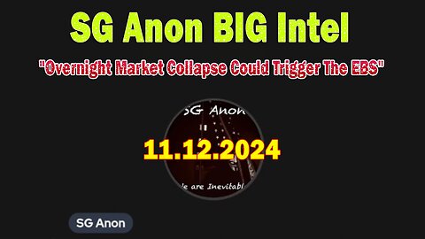 SG Anon BIG Intel Nov 12: "Overnight Market Collapse Could Trigger The EBS"