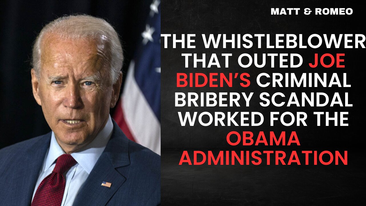 The Whistleblower that Outed Joe Biden’s Criminal Bribery Scandal Worked for the Obama Regime