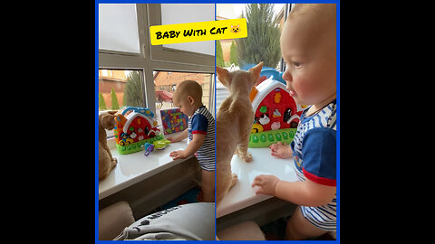 Cute Baby With Cat 😺