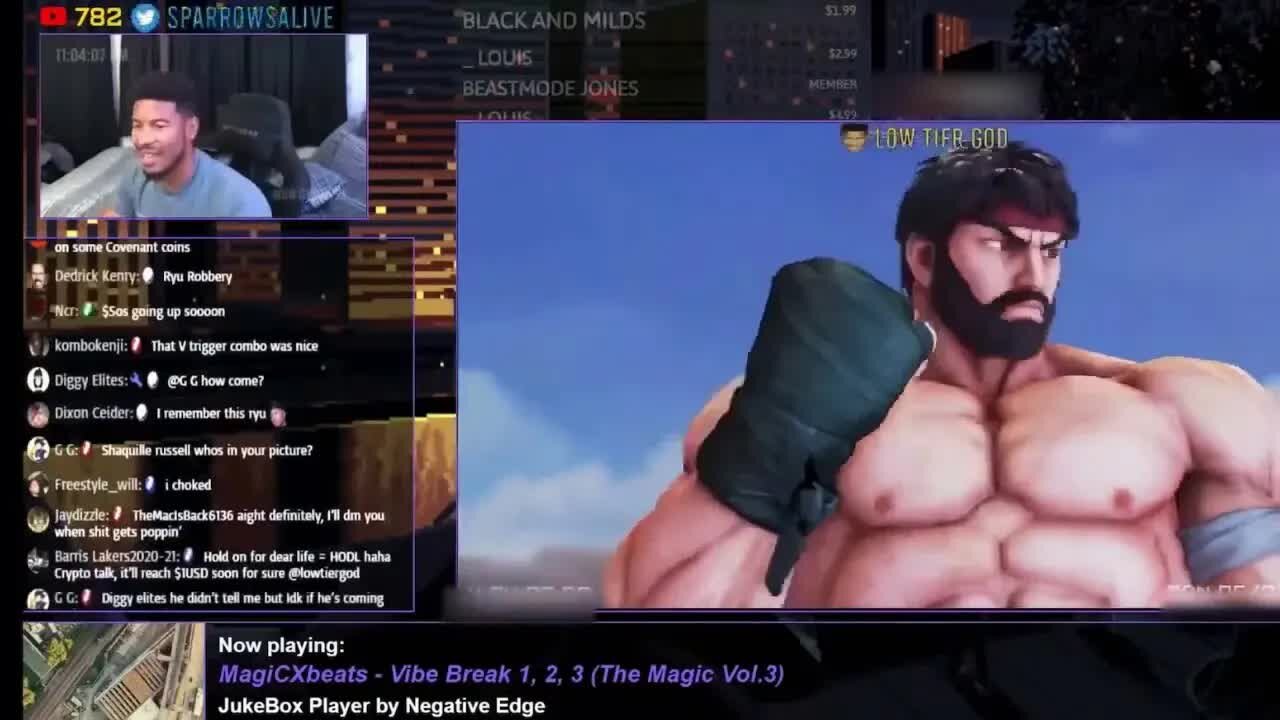 LTG gets his cheeks spread wide open in SFV [God Angel Gene Reupload]