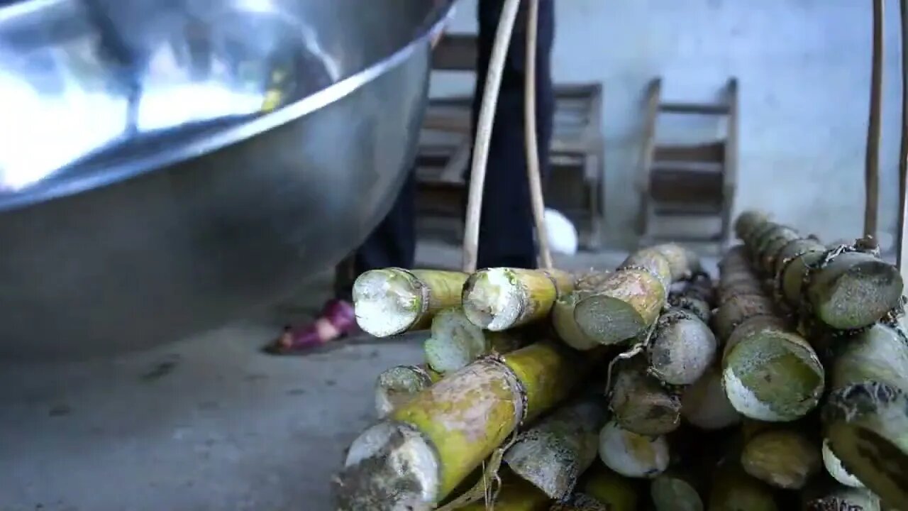 Sugarcane how to do sugar, with 3 hours to boil out 8 catties of sugar, look very simple /6