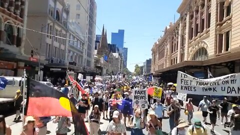 Melbourne, Australia Anti-Vax Protest