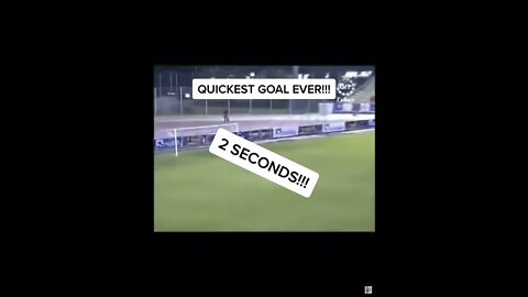 QUICKEST GOAL EVER #football #worldrecord tiktok krazy_sports_records