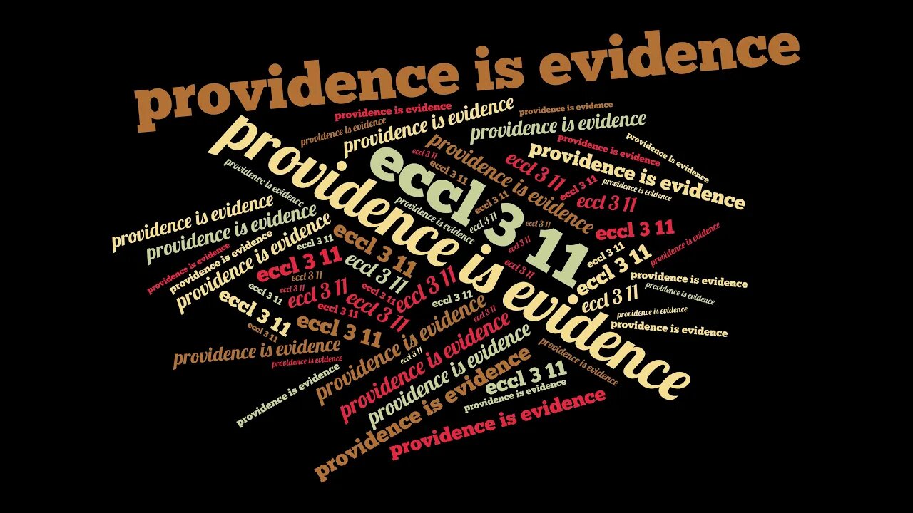 11-14-2021 - "Providence is Evidence"