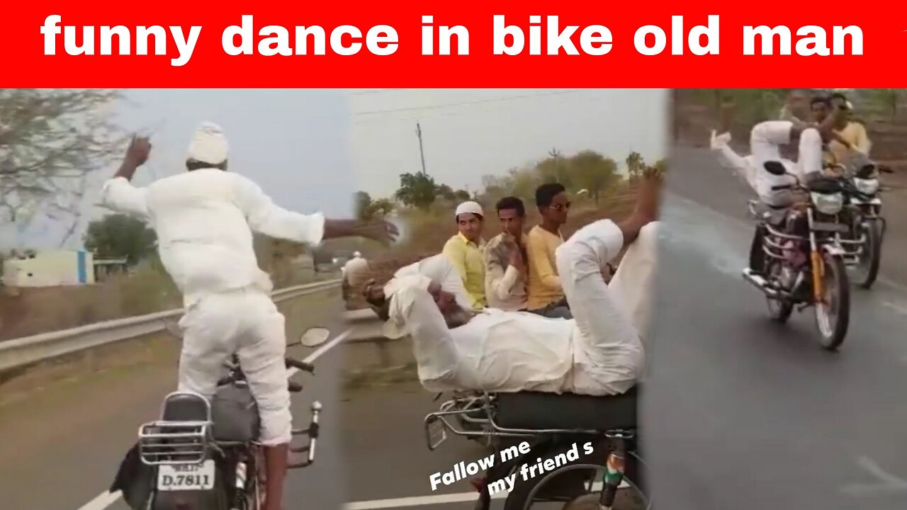 Bike funny dance old man video watching this amazing video