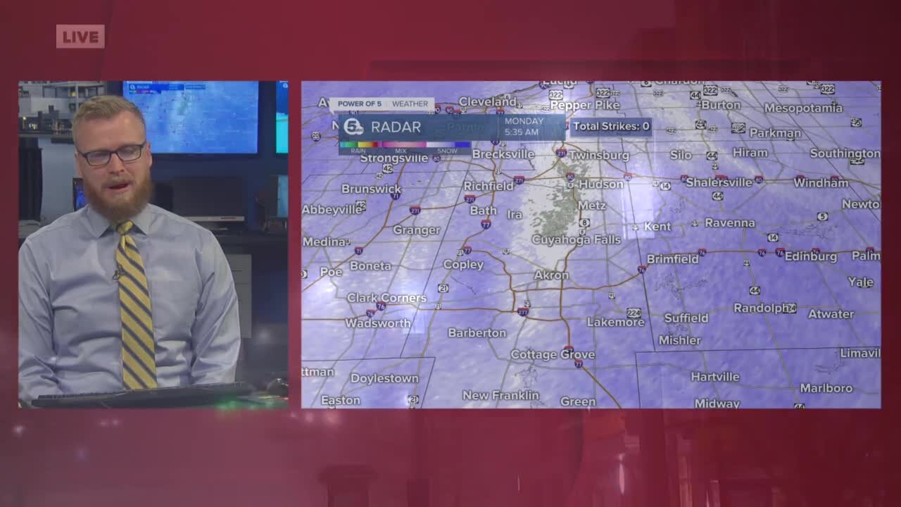 Live winter weather updates on Monday