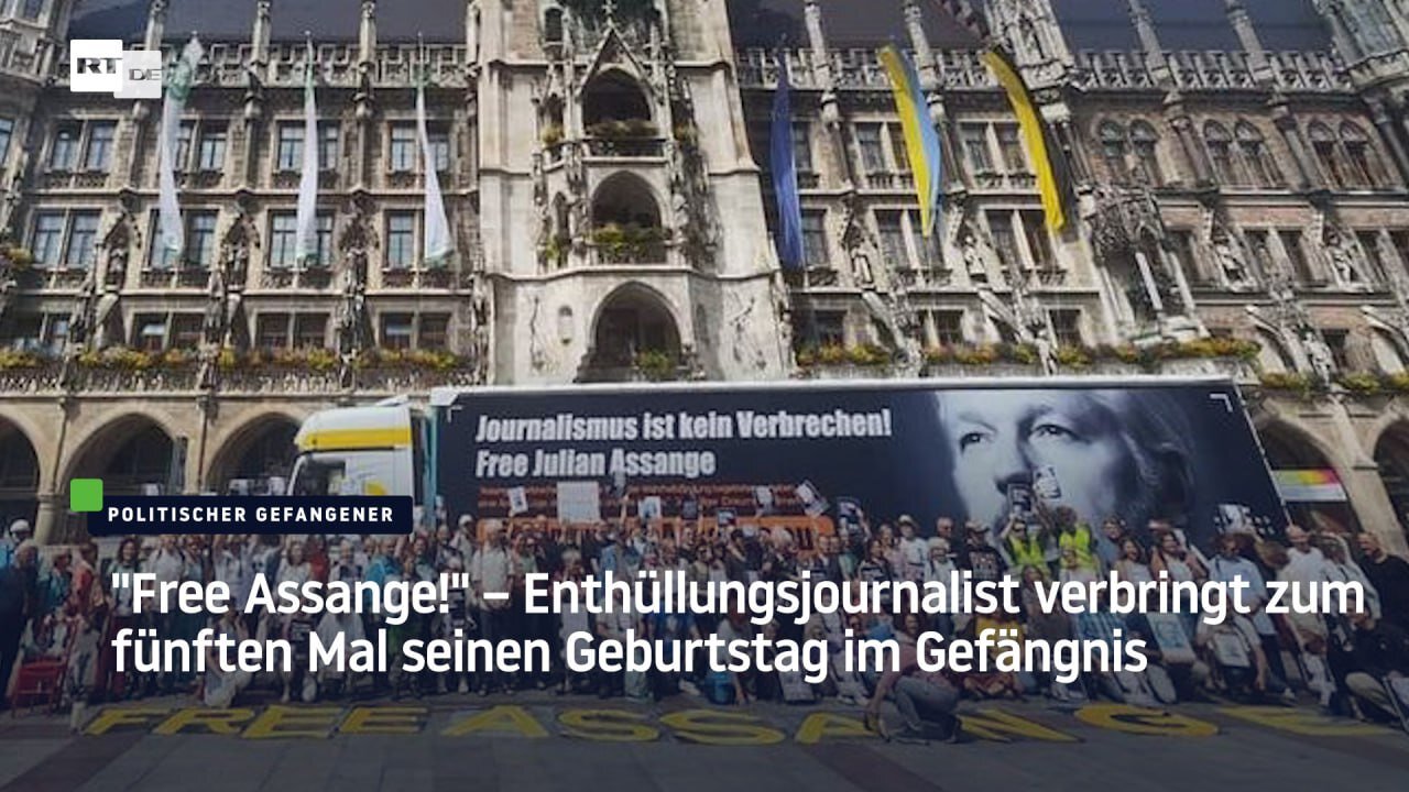 Protest in München: "Free Assange!"