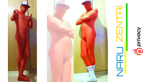 Workout in Red Zentai Suit - Stretching In Morphsuit From Aliexpress