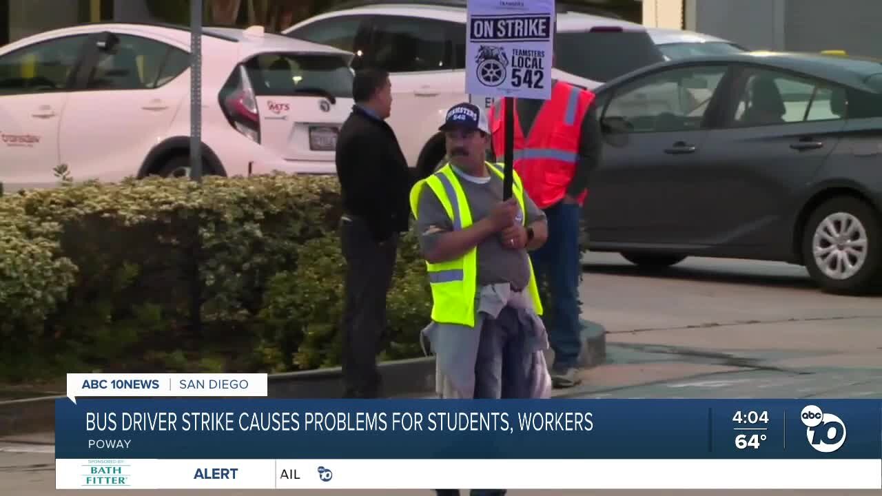 Bus driver strike causes problems for students, workers