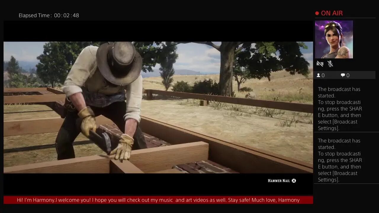 LarrysGirl1965's Live PS4 Broadcast Red Dead Redemption 2 Epilogue Part 2 Continued 2