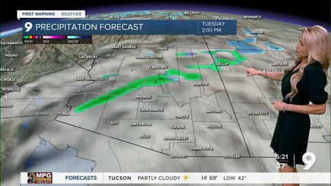 A chance for rain and cooler air coming