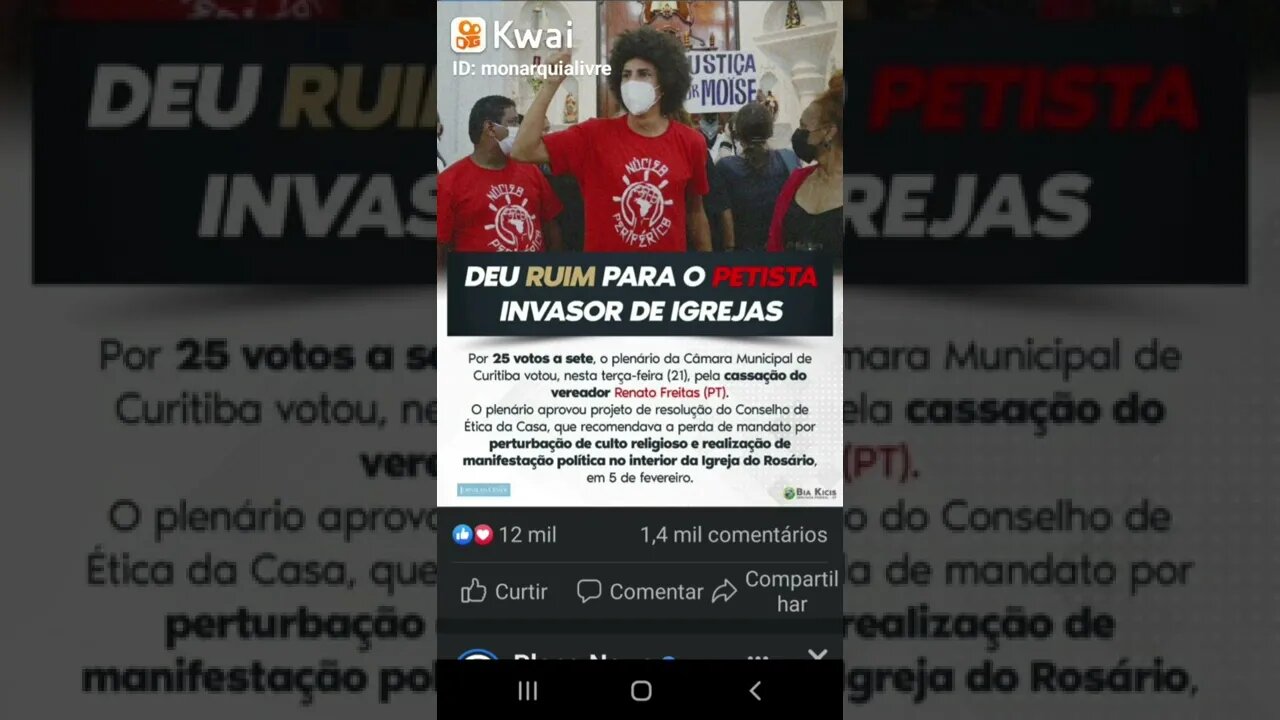 Deu ruim para o Petista invasor de igrejas