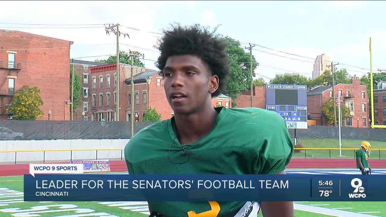 Taft sophomore defensive end Elias Rudolph is a leader for the Senators' football team