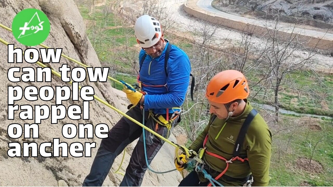 How can tow people rappel on one another?